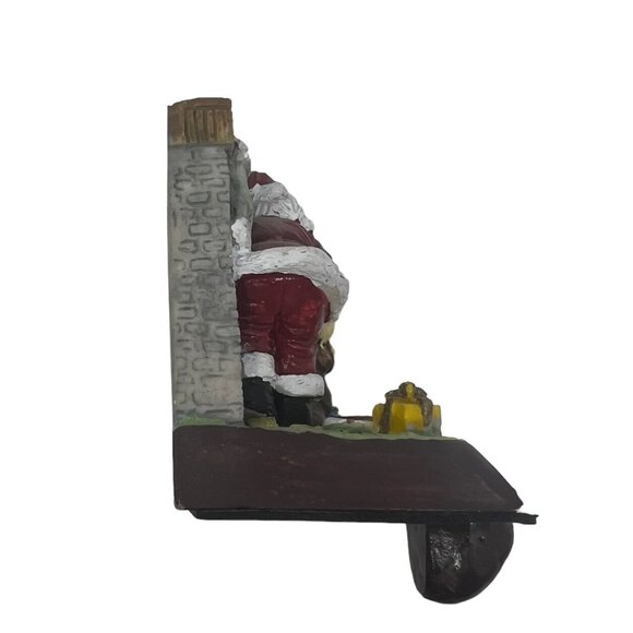 Santa Claus Presents Fireplace Vintage Cast Iron Base Holder Hanger Christmas - Picture 3 of 7